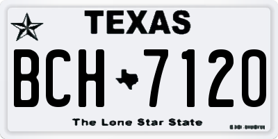 TX license plate BCH7120