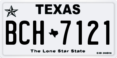 TX license plate BCH7121