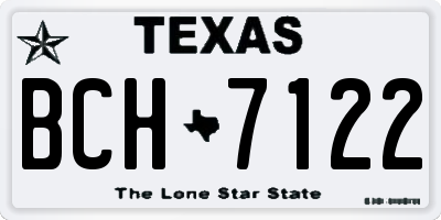 TX license plate BCH7122