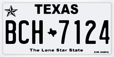 TX license plate BCH7124
