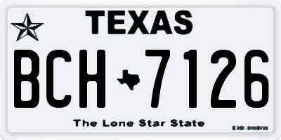 TX license plate BCH7126