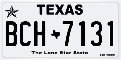 TX license plate BCH7131