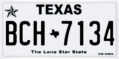 TX license plate BCH7134