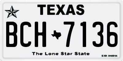 TX license plate BCH7136