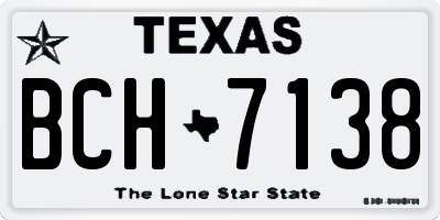 TX license plate BCH7138