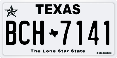 TX license plate BCH7141