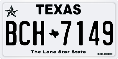 TX license plate BCH7149