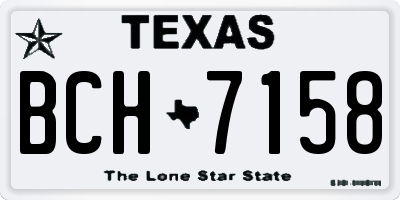 TX license plate BCH7158