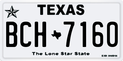 TX license plate BCH7160