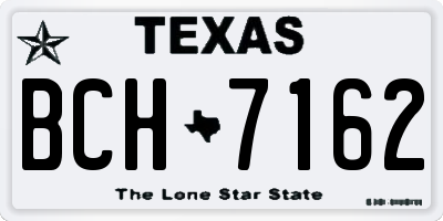 TX license plate BCH7162