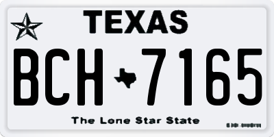 TX license plate BCH7165