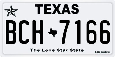 TX license plate BCH7166