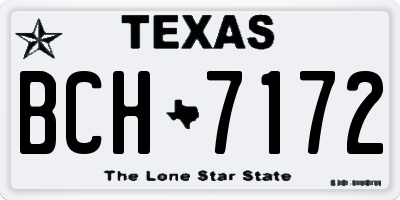 TX license plate BCH7172