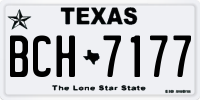 TX license plate BCH7177