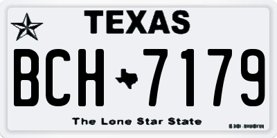 TX license plate BCH7179