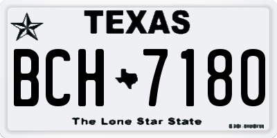 TX license plate BCH7180