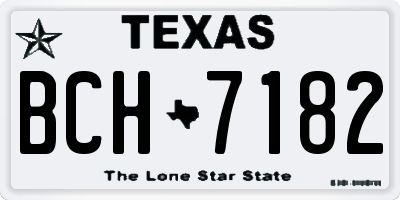 TX license plate BCH7182