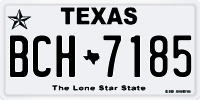 TX license plate BCH7185