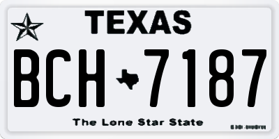 TX license plate BCH7187