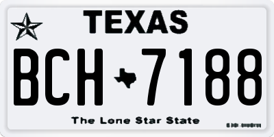 TX license plate BCH7188