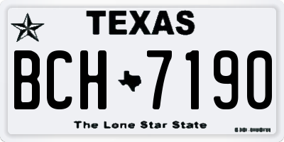 TX license plate BCH7190