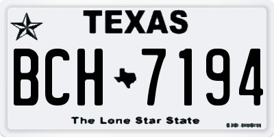 TX license plate BCH7194