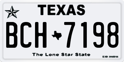 TX license plate BCH7198