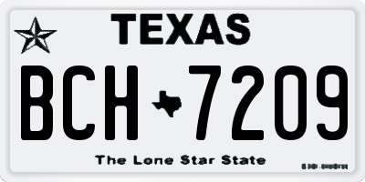 TX license plate BCH7209