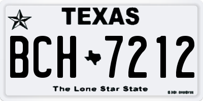 TX license plate BCH7212