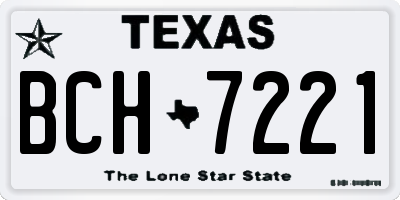 TX license plate BCH7221