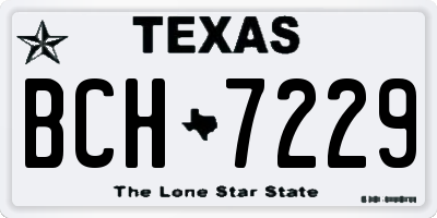 TX license plate BCH7229