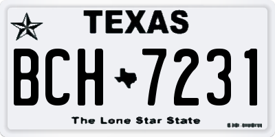TX license plate BCH7231
