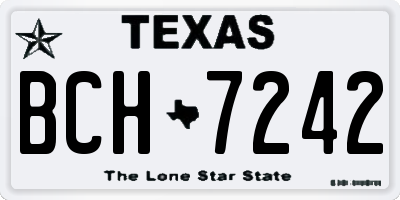 TX license plate BCH7242
