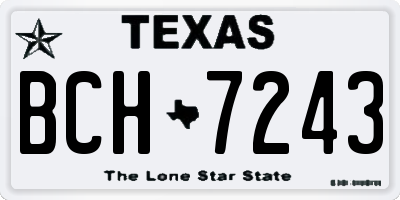 TX license plate BCH7243