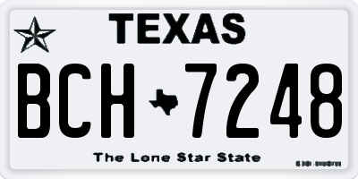 TX license plate BCH7248