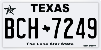 TX license plate BCH7249