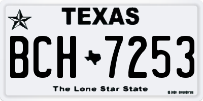 TX license plate BCH7253