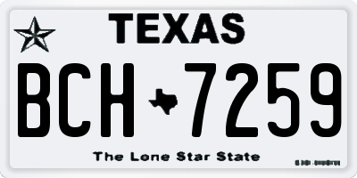 TX license plate BCH7259