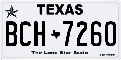 TX license plate BCH7260