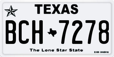 TX license plate BCH7278