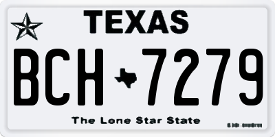 TX license plate BCH7279