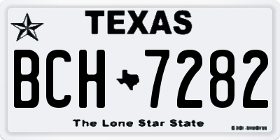 TX license plate BCH7282