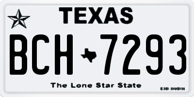 TX license plate BCH7293