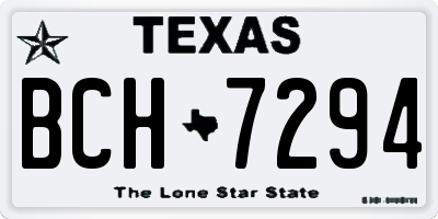 TX license plate BCH7294