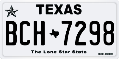 TX license plate BCH7298