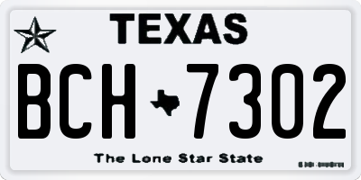 TX license plate BCH7302