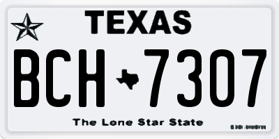 TX license plate BCH7307