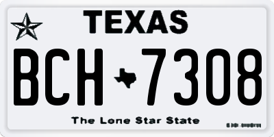 TX license plate BCH7308