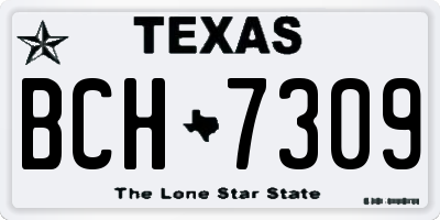 TX license plate BCH7309