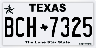 TX license plate BCH7325